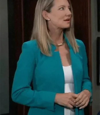 General Hospital Nina Reeves Blue Blazer Coat