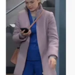 General Hospital Willow Tait Purple Wool Coat