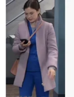 General Hospital Willow Tait Purple Wool Coat