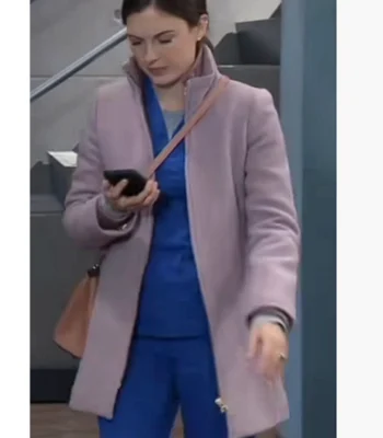 General Hospital Willow Tait Purple Wool Coat