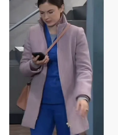 General Hospital Willow Tait Purple Wool Coat