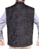 Genuine Persian Lamb Black Fur Vest Waistcoat