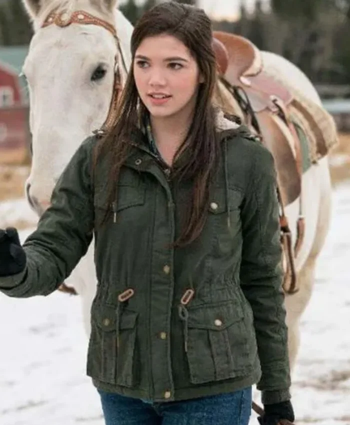 Georgie Heartland TV Series Green Hooded Jacket Georgie Heartland TV Series Green Hooded Jacket