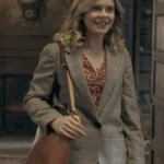 Ghosts S01 Rose McIver Grey Checked Blazer