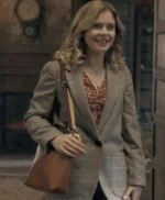 Ghosts S01 Rose McIver Grey Checked Blazer