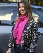 Ghosts S02 Nichole Sakura Floral Bomber Jacket
