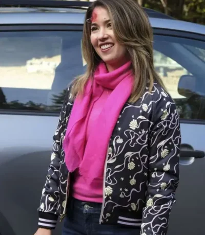 Ghosts S02 Nichole Sakura Floral Bomber Jacket