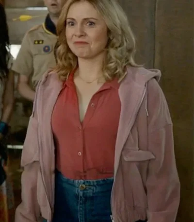 Ghosts S02 Rose McIver Pink Hooded Jacket