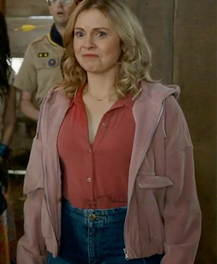 Ghosts S02 Rose McIver Pink Hooded Jacket Ghosts S02 Rose McIver Pink Hooded Jacket