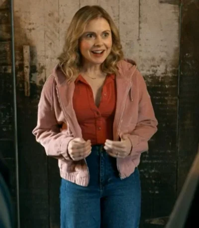 Ghosts S02 Rose McIver Pink Hooded Jacket