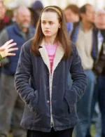 Gilmore Girls Alexis Bledel Blue Shearling Jacket