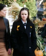 Gilmore Girls S03 Alexis Bledel Black Wool Coat