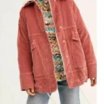Ginny and Georgia Padma Corduroy Maroon Jacket