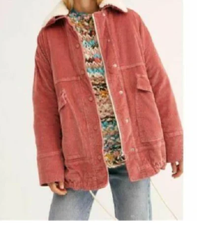 Ginny and Georgia Padma Corduroy Maroon Jacket