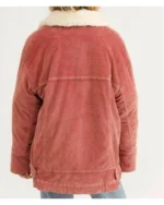 Ginny and Georgia Padma Corduroy Maroon Jacket