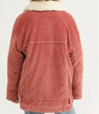 Ginny and Georgia Padma Corduroy Maroon Jacket