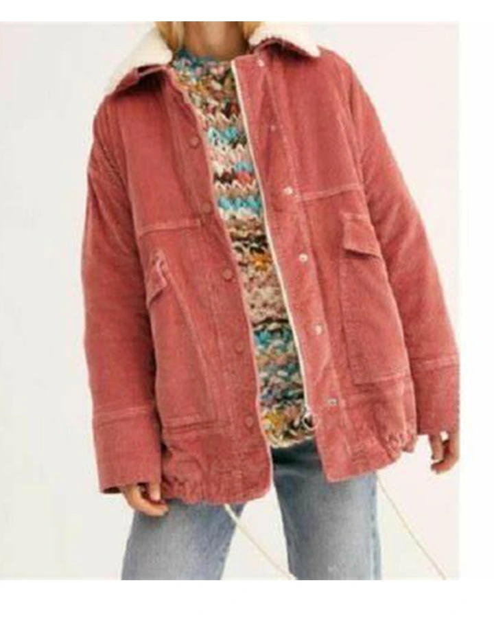 Ginny and Georgia Padma Corduroy Maroon Jacket Ginny and Georgia Padma Corduroy Maroon Jacket