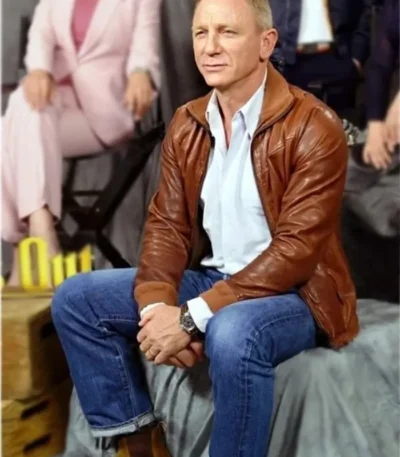 Glass Onion: A Knives Out Mystery Benoit Blanc Leather Jacket