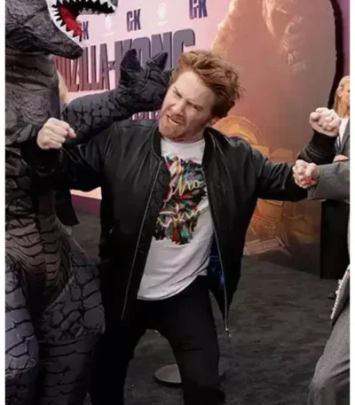Godzilla X Kong Seth Green Black Bomber Jacket