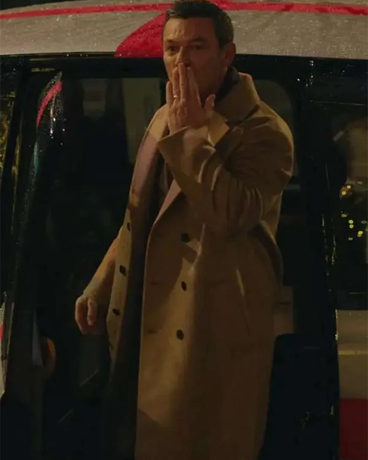 Good Grief 2023 Daniel Levy Double-Breasted Trench Coat Good Grief 2023 Daniel Levy Double-Breasted Trench Coat