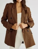 Good Trouble S04 Malika Williams Checked Brown Blazer