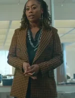 Good Trouble S04 Malika Williams Checked Brown Blazer