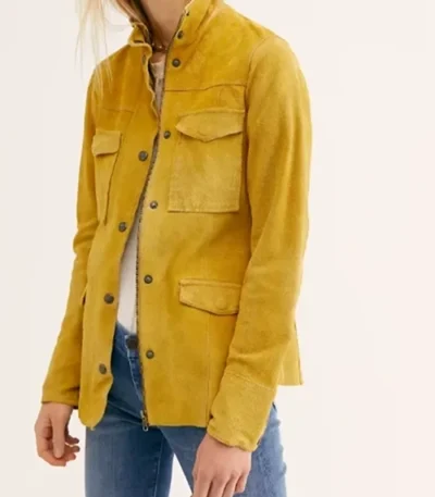 Good Trouble S04 Malika Williams Yellow Suede Jacket
