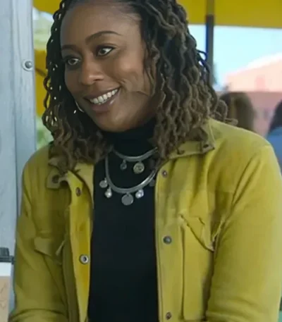 Good Trouble S04 Malika Williams Yellow Suede Jacket