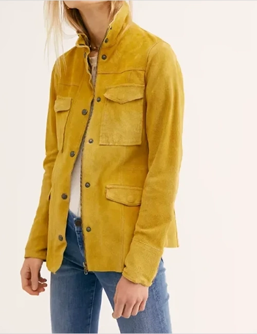 Good Trouble S04 Malika Williams Yellow Suede Jacket Good Trouble S04 Malika Williams Yellow Suede Jacket