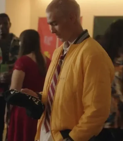 Gossip Girl Reboot S02 Akeno Menzies Yellow Bomber Jacket