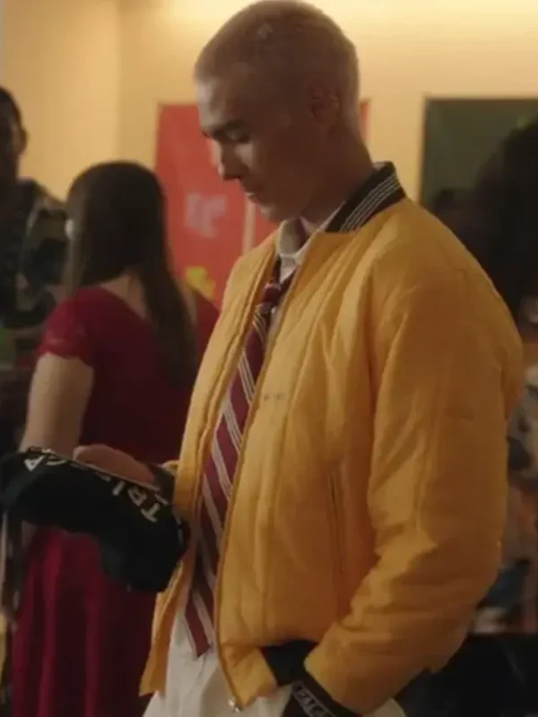 Gossip Girl Reboot S02 Akeno Menzies Yellow Bomber Jacket
