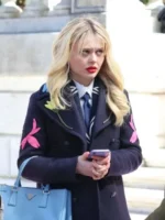 Gossip Girl S02 Emily Alyn Lind Black Coat