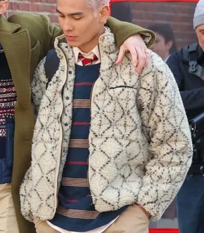 Gossip Girl S02 Evan Mock Fur Jacket