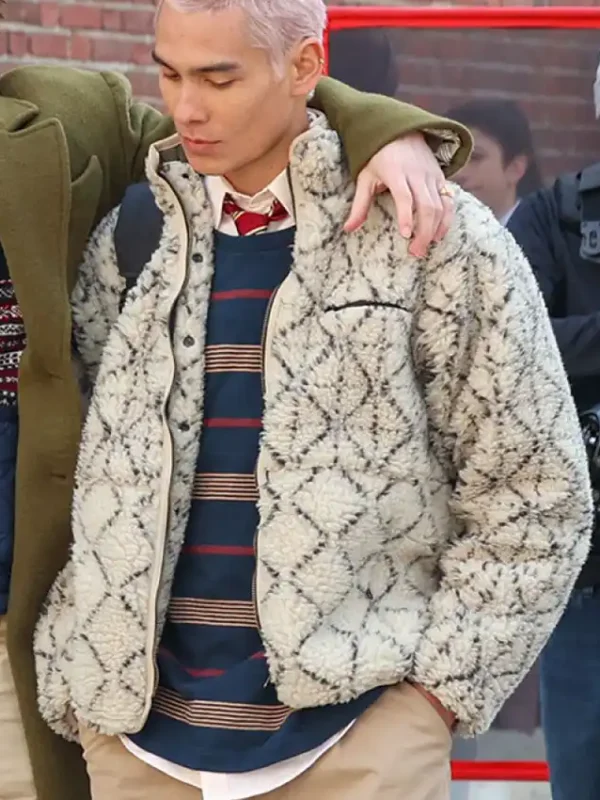 Gossip Girl S02 Evan Mock Fur Jacket