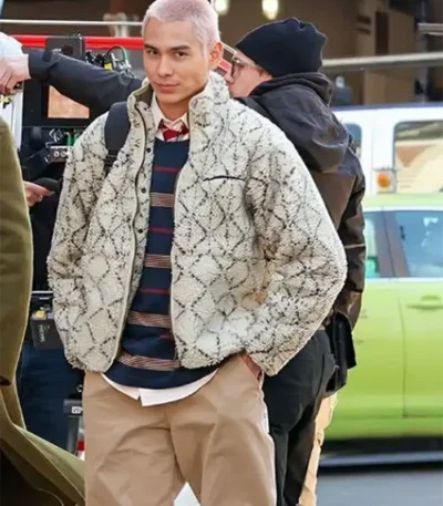 Gossip Girl S02 Evan Mock Fur Jacket