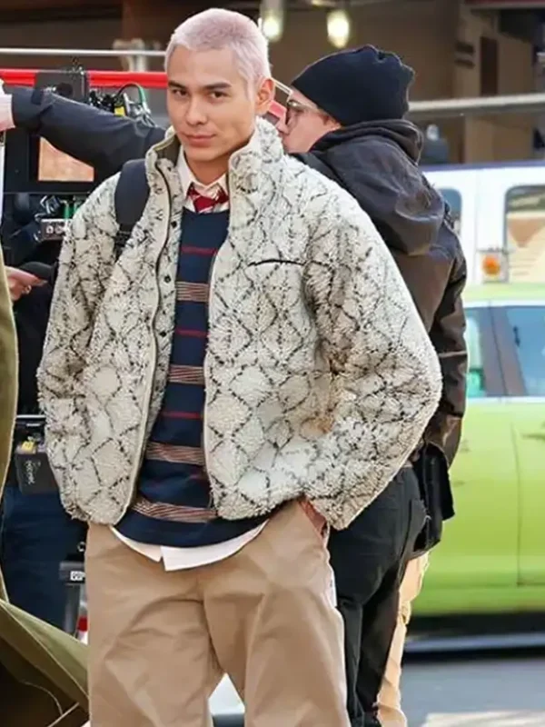 Gossip Girl S02 Evan Mock Fur Jacket