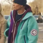 Gossip Girl S02 Evan Mock Turquoise Fleece Jacket