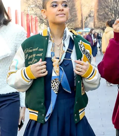 Gossip Girl S02 Jordan Alexander Green Varsity Jacket