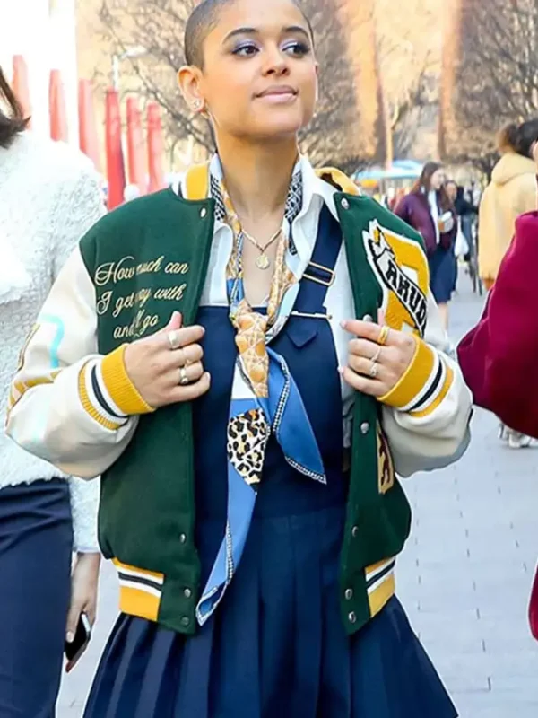 Gossip Girl S02 Jordan Alexander Green Varsity Jacket