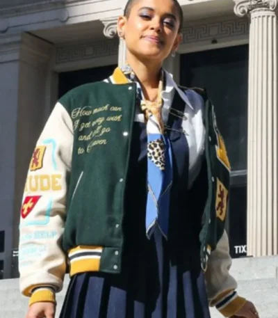 Gossip Girl S02 Jordan Alexander Green Varsity Jacket
