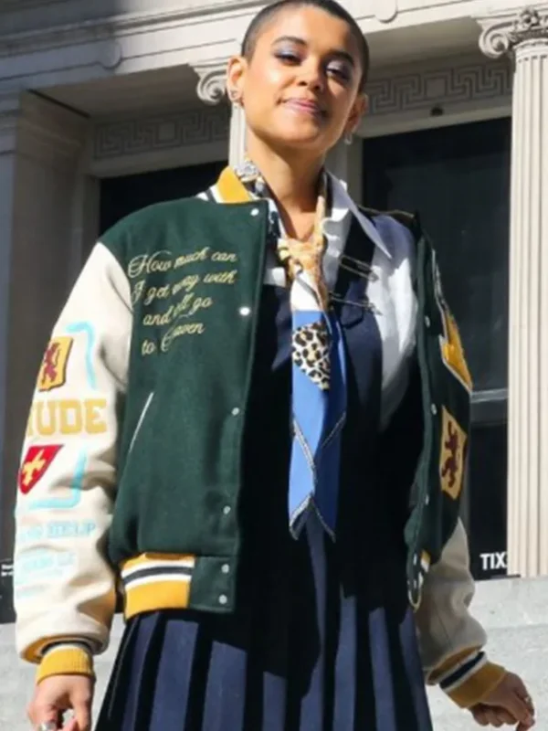 Gossip Girl S02 Jordan Alexander Green Varsity Jacket