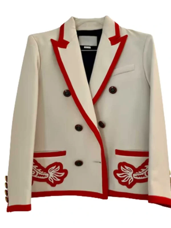 Gossip Girl S02 Savannah Lee Smith Red Piping White Blazer