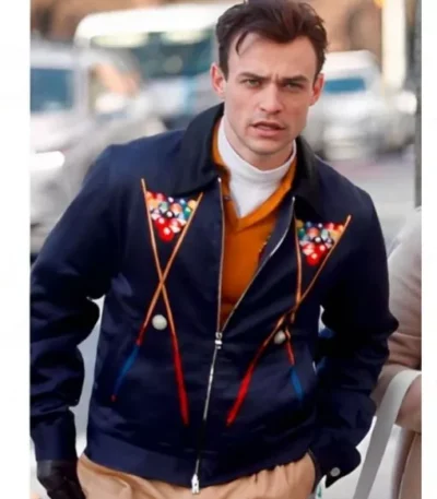 Gossip Girl S02 Thomas Doherty Billiards Printed Jacket