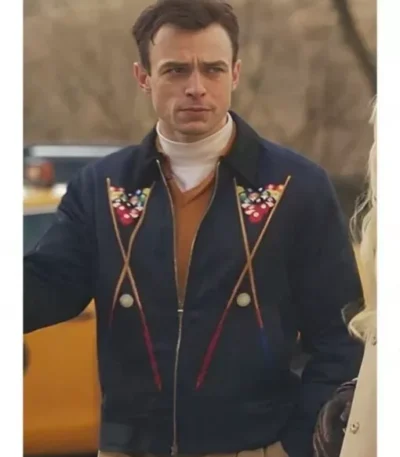 Gossip Girl S02 Thomas Doherty Billiards Printed Jacket