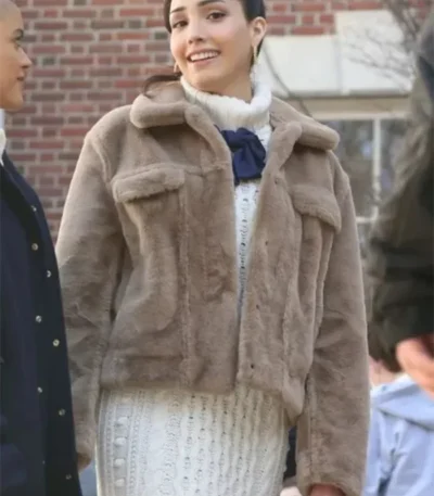 Gossip Girl Zión Moreno Fur Jacket