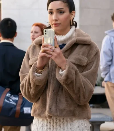 Gossip Girl Zión Moreno Fur Jacket
