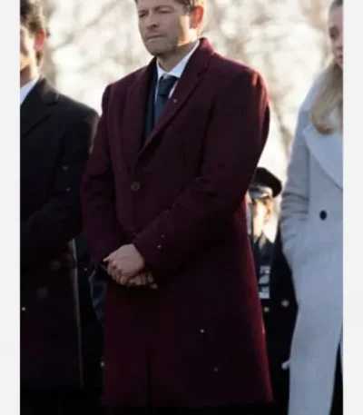 Gotham Knights 2023 Misha Collins Maroon Coat