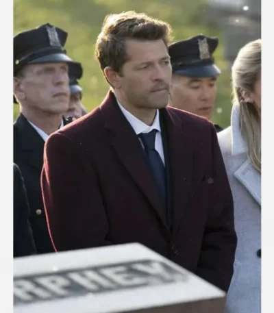 Gotham Knights 2023 Misha Collins Maroon Coat