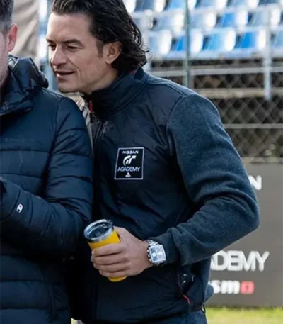 Gran Turismo 2023 Orlando Bloom Black Bomber Jacket