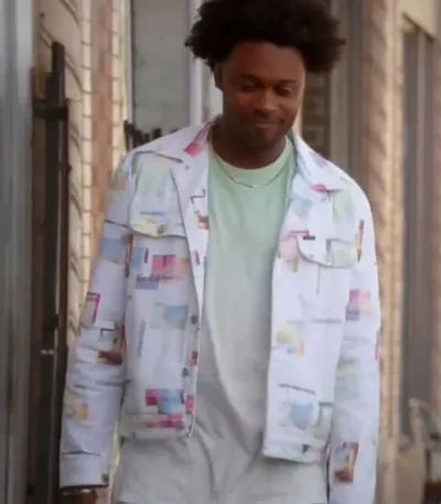 Grand Crew S02 Echo Kellum Printed White Shirt